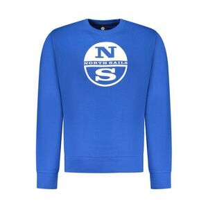 North Sails Blue Cotton Men Men's Sweatshirt